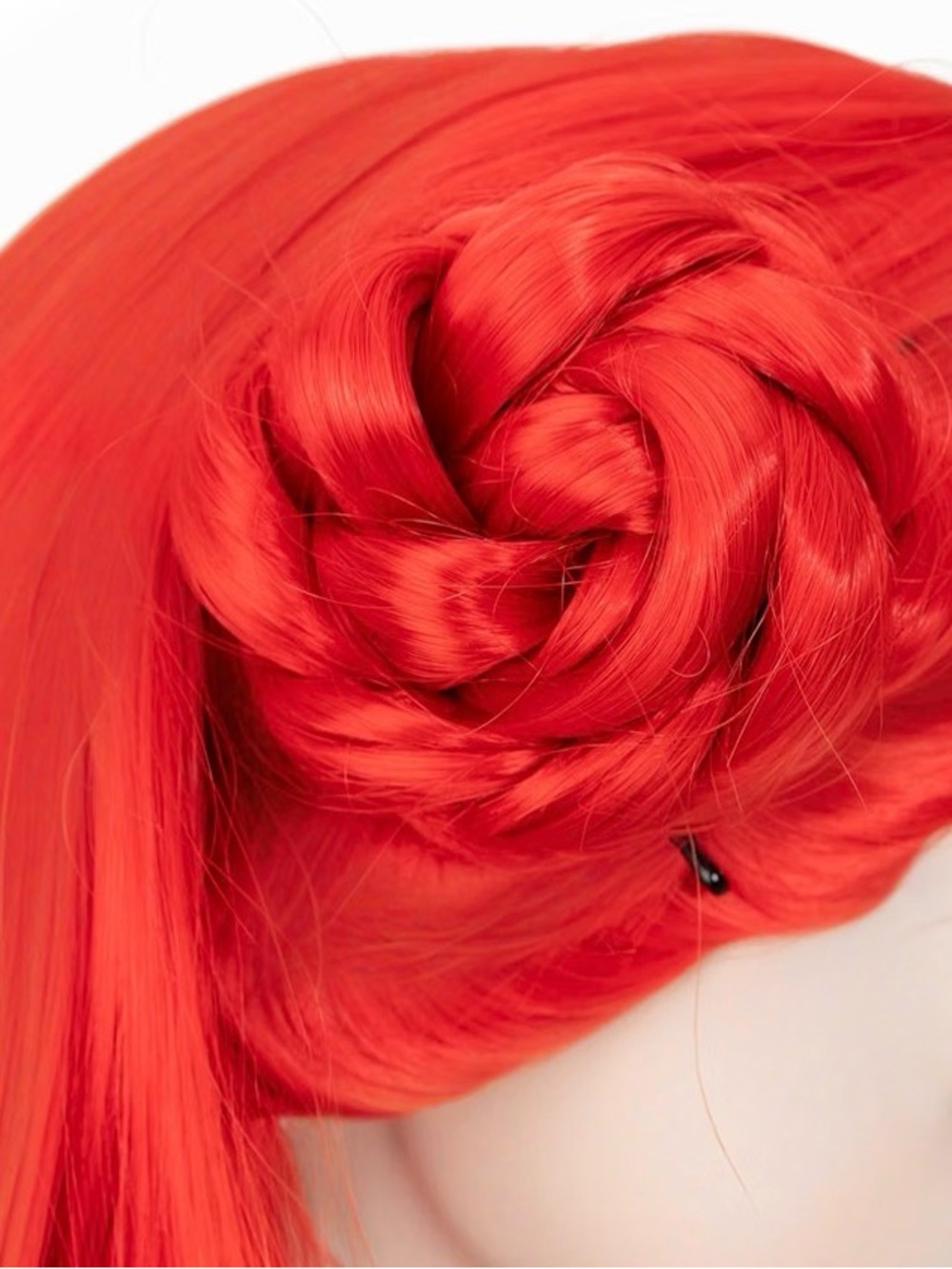 Red Princess Wavy Long Wig w/ Braided Buns Curly Cosplay Costume 🔥 - Picture 5 of 14